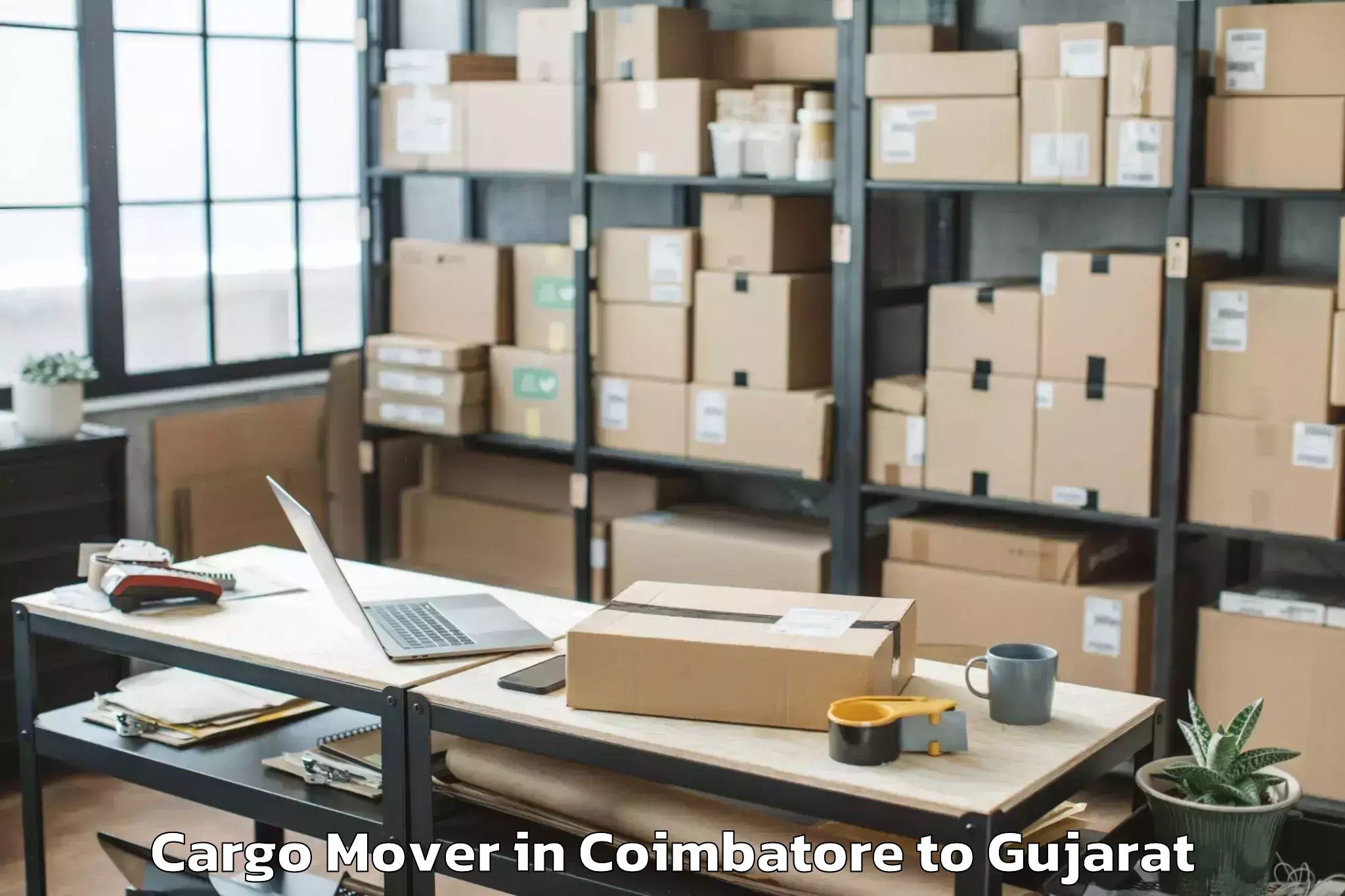 Book Coimbatore to Karnavati University Gandhinag Cargo Mover Online